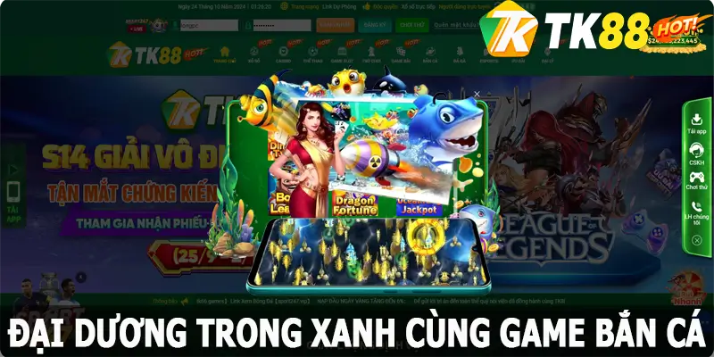 Đại dương trong xanh cùng game bắn cá