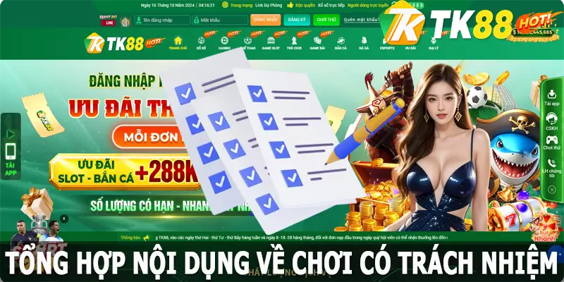 Nội dung về chơi có trách nhiệm tại TK88