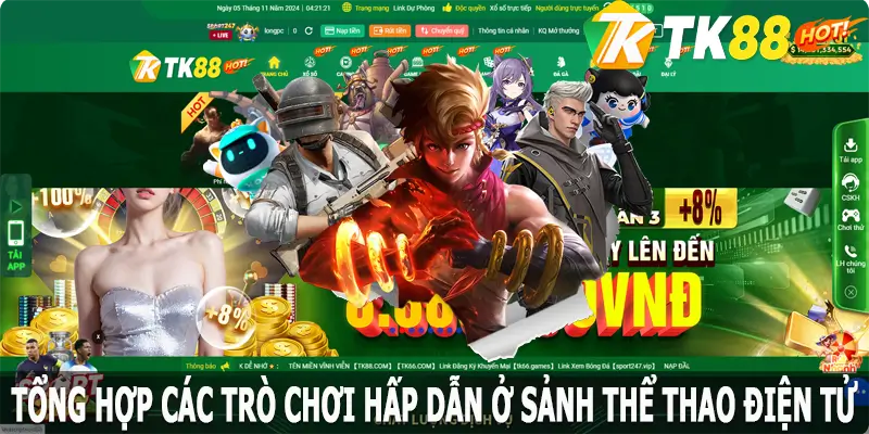 Tổng hợp các trò chơi hấp dẫn Esports TK88 phổ biến nhất