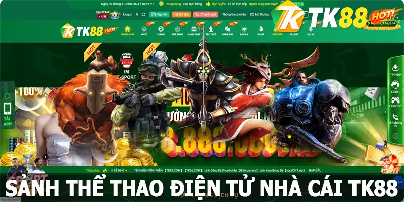 Esports TK88 - Sảnh Thể Thao Hấp Dẫn Nhất Hiện Nay